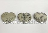 NGP5760 35*35mm heart jasper gemstone pendants wholesale