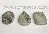 NGP5761 30*40mm freefrom jasper gemstone pendants wholesale