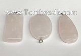NGP5763 20*40mm - 25*35mm freefrom rose quartz pendants