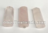 NGP5769 18*55mm - 20*58mm flat tube rose quartz pendants wholesale