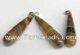 NGP5774 14*57mm teardrop iron tiger pendants wholesale
