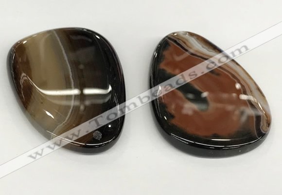 NGP5795 40*60mm flat teardrop agate pendants wholesale