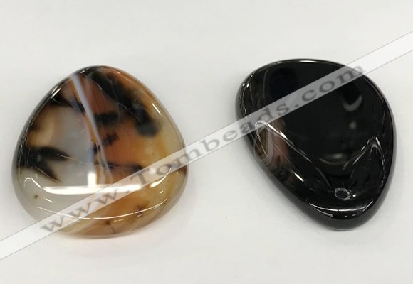 NGP5797 35*55mm flat teardrop agate pendants wholesale