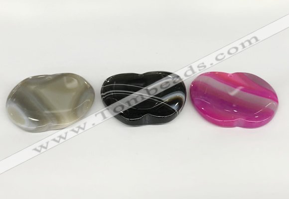 NGP5807 38*43mm apple agate gemstone pendants wholesale