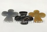 NGP5813 52*55mm cross agate gemstone pendants wholesale