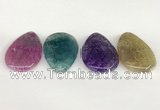 NGP5817 30*50mm flat teardrop agate gemstone pendants wholesale