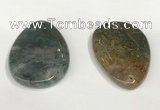 NGP5832 30*50mm - 35*55mm flat teardrop agate gemstone pendants