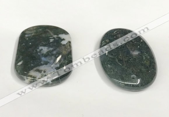 NGP5833 35*55mm oval agate gemstone pendants wholesale