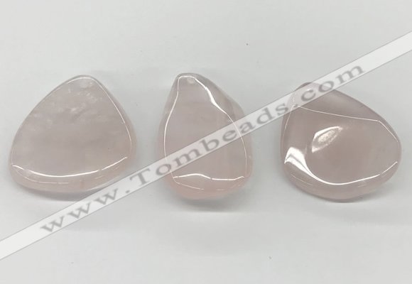 NGP5846 25*45mm - 35*55mm freeform rose quartz pendants wholesale