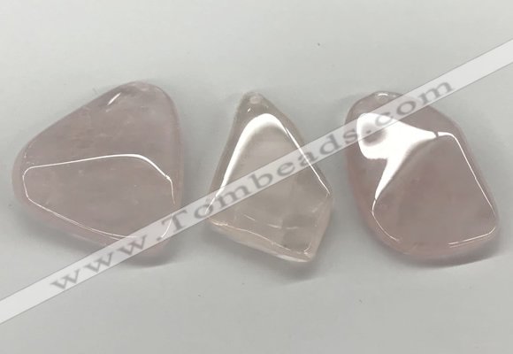 NGP5849 28*45mm - 40*55mm freeform rose quartz slab pendants