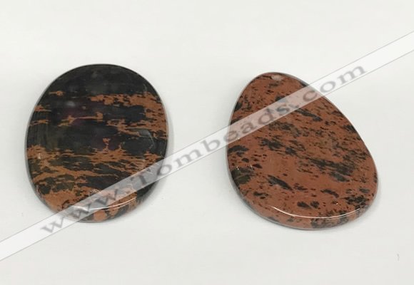 NGP5860 35*55mm freeform mahogany obsidian pendants wholesale