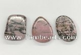 NGP5868 30*50mm freeform rhodonite pendants wholesale