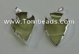 NGP6007 22*30mm - 25*35mm arrowhead lemon quartz pendants