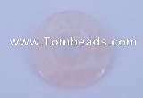 NGP601 5pcs 5*35mm rose quartz gemstone donut pendants wholesale