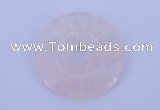 NGP601 5pcs 5*35mm rose quartz gemstone donut pendants wholesale