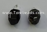 NGP6015 18*30mm - 22*35mm freeform smoky quartz pendants