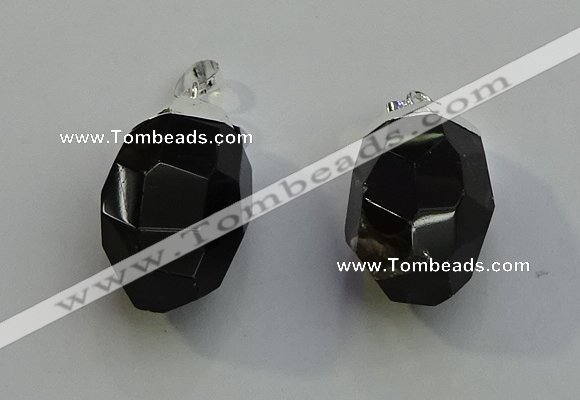 NGP6015 18*30mm - 22*35mm freeform smoky quartz pendants