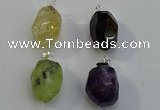 NGP6018 18*30mm - 22*35mm freeform mixed gemstone pendants