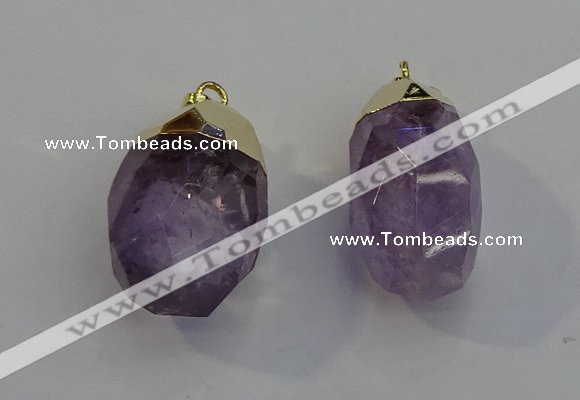 NGP6020 18*30mm - 22*35mm freeform amethyst pendants