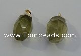 NGP6021 18*30mm - 22*35mm freeform lemon quartz pendants