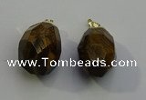 NGP6024 18*30mm - 22*35mm freeform yellow tiger eye pendants