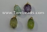 NGP6025 18*30mm - 22*35mm freeform mixed gemstone pendants