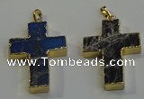 NGP6043 30*40mm - 35*45mm cross labradorite pendants