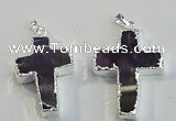 NGP6050 30*40mm - 35*45mm cross amethyst pendants