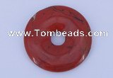 NGP606 5pcs 5*40mm red jasper gemstone donut pendants wholesale