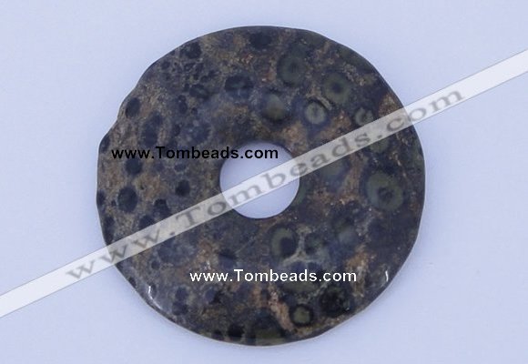 NGP609 5pcs 5*45mm kambaba jasper gemstone donut pendants wholesale