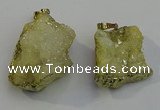 NGP6091 35*40mm – 45*50mm freeform druzy quartz pendants
