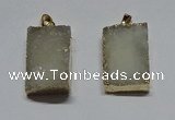 NGP6094 20*30mm – 22*35mm rectangle druzy quartz pendants