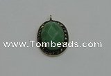 NGP6099 20*25mm - 22*30mm oval green aventurine pendants wholesle