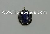 NGP6102 20*25mm - 22*30mm oval lapis lazuli pendants wholesle