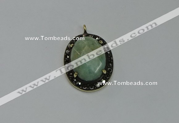 NGP6103 20*25mm - 22*30mm oval amazonite pendants wholesle