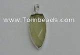 NGP6108 12*35mm - 15*40mm arrowhead lemon quartz pendants