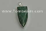 NGP6112 12*35mm - 15*40mm arrowhead amazonite pendants