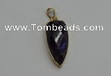 NGP6116 12*35mm - 15*40mm arrowhead amethyst pendants