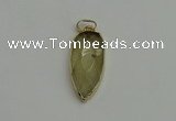 NGP6118 12*35mm - 15*40mm arrowhead lemon quartz pendants