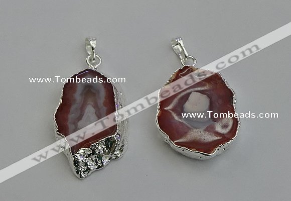 NGP6132 20*30mm - 25*35mm freeform druzy agate pendants wholesale