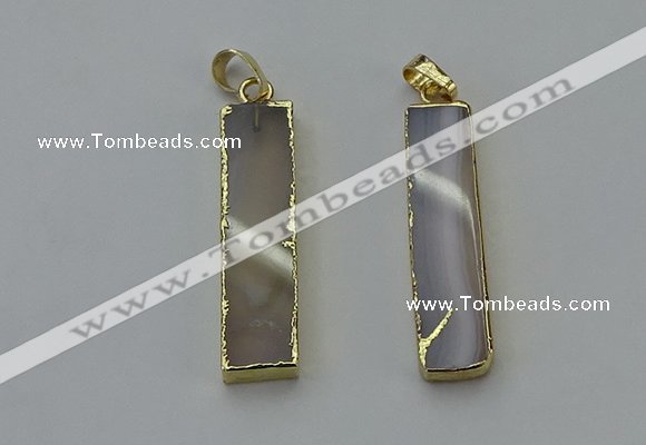 NGP6148 8*35mm - 10*40mm rectangle agate pendants wholesale