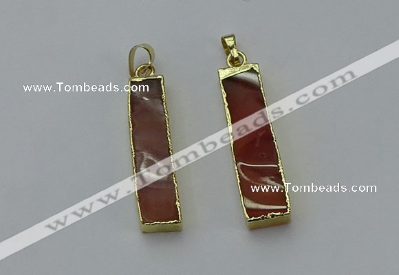 NGP6151 8*35mm - 10*40mm rectangle agate pendants wholesale