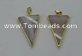 NGP6176 25*35mm - 30*40mm triangle agate gemstone pendants