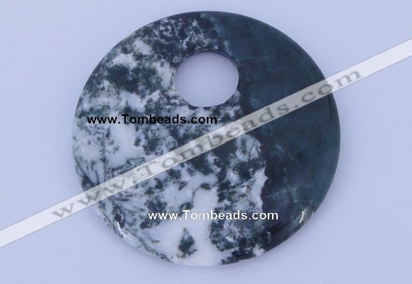 NGP621 5pcs 6*50mm agate gemstone donut pendants