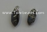 NGP6226 12*28mm - 15*30mm faceted bullet labradorite pendants