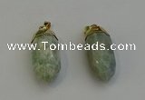 NGP6240 12*28mm - 15*30mm faceted bullet amazonite pendants