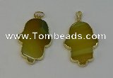 NGP6255 22*40mm - 25*45mm hamsahand agate gemstone pendants