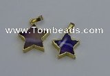 NGP6268 20mm star agate gemstone pendants wholesale