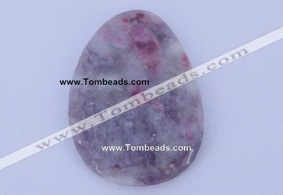 NGP630 5pcs 33*45mm freeform lilac jasper gemstone pendants