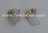 NGP6306 25*28mm - 25*35mm nuggets white crystal pendants